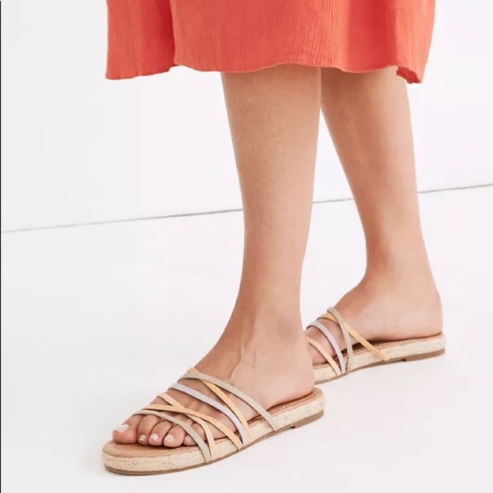 {Madewell} The Kathryn Espadrille Slide Sandal - Women's Size 9